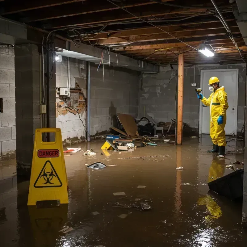 Flooded Basement Electrical Hazard in De Witt, AR Property